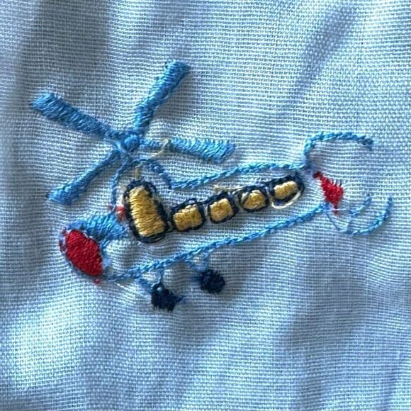 Vintage Baby Embroidered Aviator Peter Pan Collar Top - Picture 4 of 4